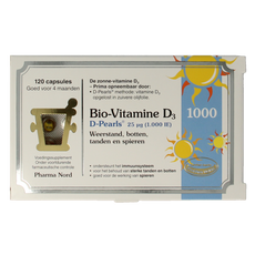 Pharma Nord Bio vitamine D3 25mcg 1000IE 120.00 Capsules