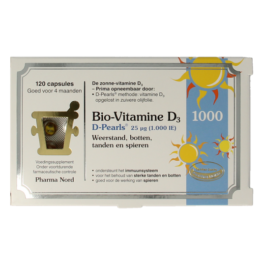 Pharma Nord Bio vitamine D3 25mcg 1000IE 120.00 Capsules