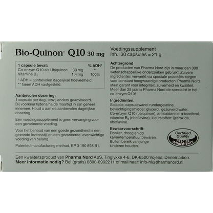 Pharma Nord Bio quinon Q10 30mg 30.00 Capsules