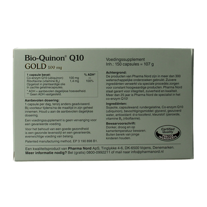 Pharma Nord Bio quinon Q10 gold 100 mg 150.00 Capsules