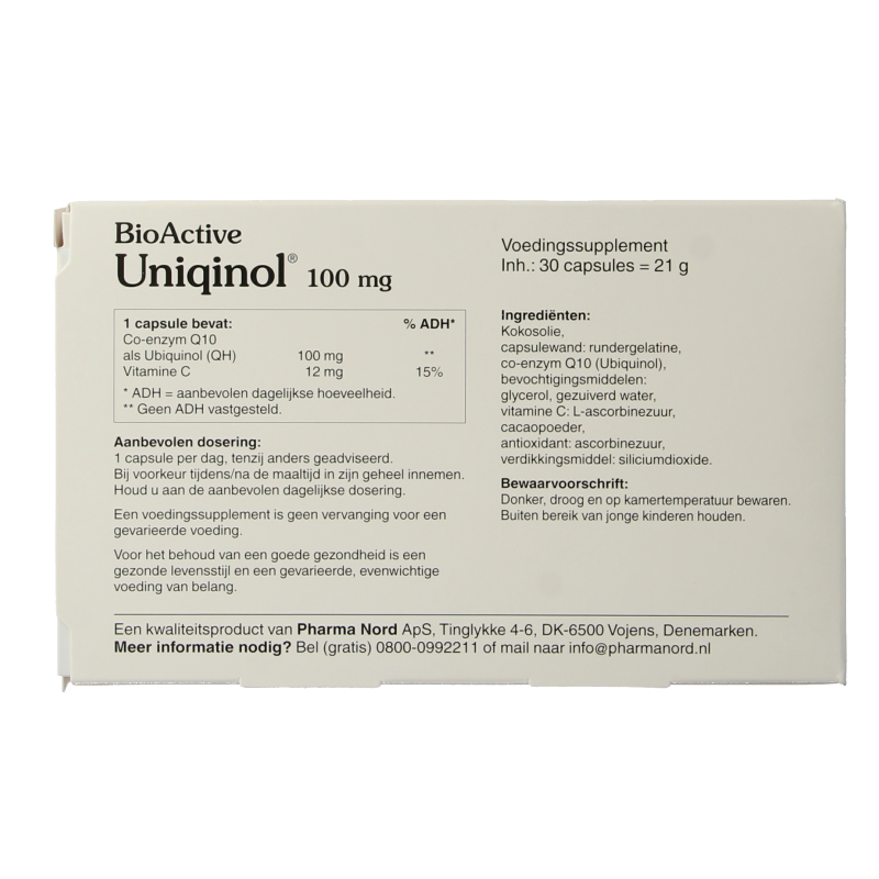 Pharma Nord Bio active uniquinol Q10 100 mg 30 Capsules