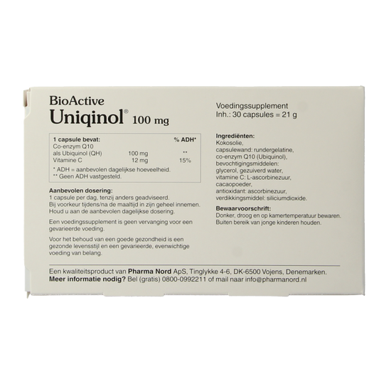 Pharma Nord Bio active uniquinol Q10 100 mg 30 Capsules