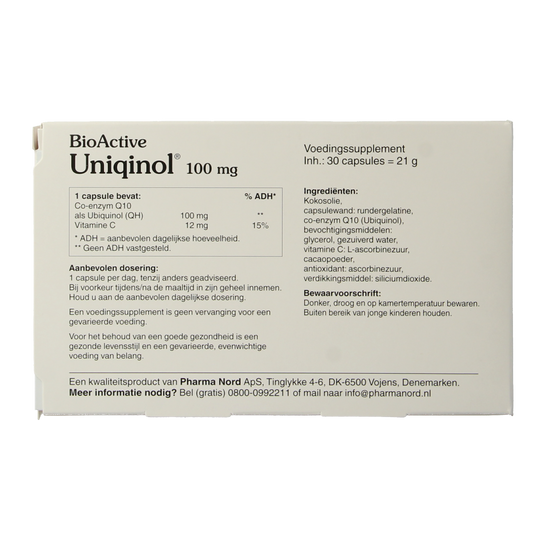 Pharma Nord Bio active uniquinol Q10 100 mg 30.00 Capsules