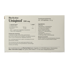 Pharma Nord Bio active uniquinol Q10 100 mg 30.00 Capsules