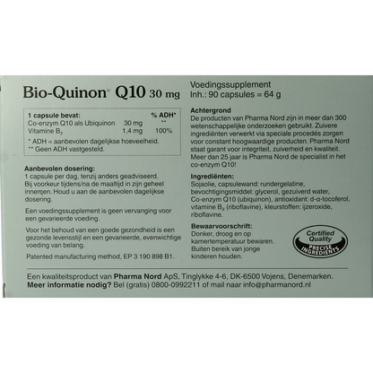 Pharma Nord Bio quinon Q10 30mg 90.00 Capsules