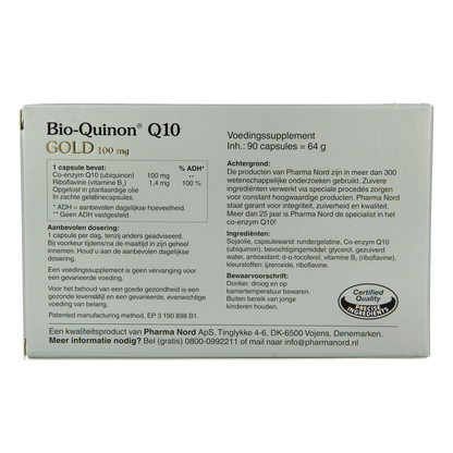 Pharma Nord Bio quinon Q10 gold 100mg 90.00 Capsules