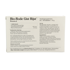 Pharma Nord Bio rode gist rijst 150.00 Tabletten