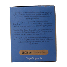 Ginger Organic Maandverband nacht met vleugels 10.00 Stuks