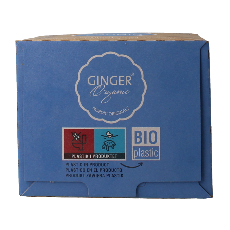 Ginger Organic Maandverband nacht met vleugels 10 Stuks