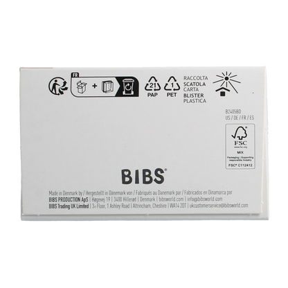 Bibs Fopspeen maat 2 iron / baby blue natural rubber 2 Stuks