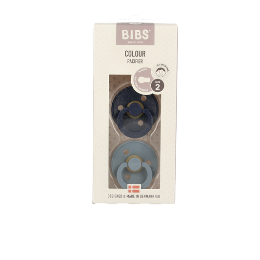 Bibs Fopspeen maat 2 deep space/petrol 2 pack 2 Stuks