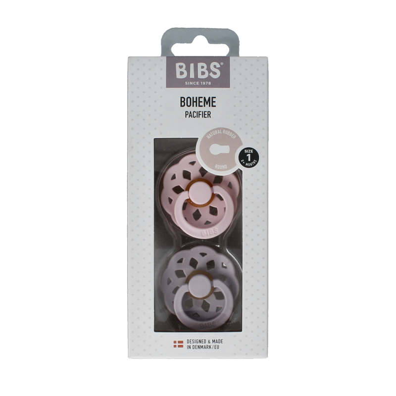 Bibs Fopspeen maat 1 blossom lila 2 Stuks