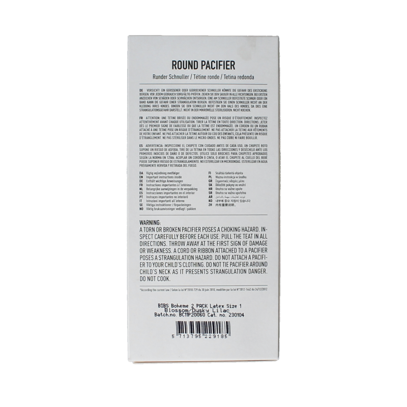 Bibs Fopspeen maat 1 blossom lila 2 Stuks