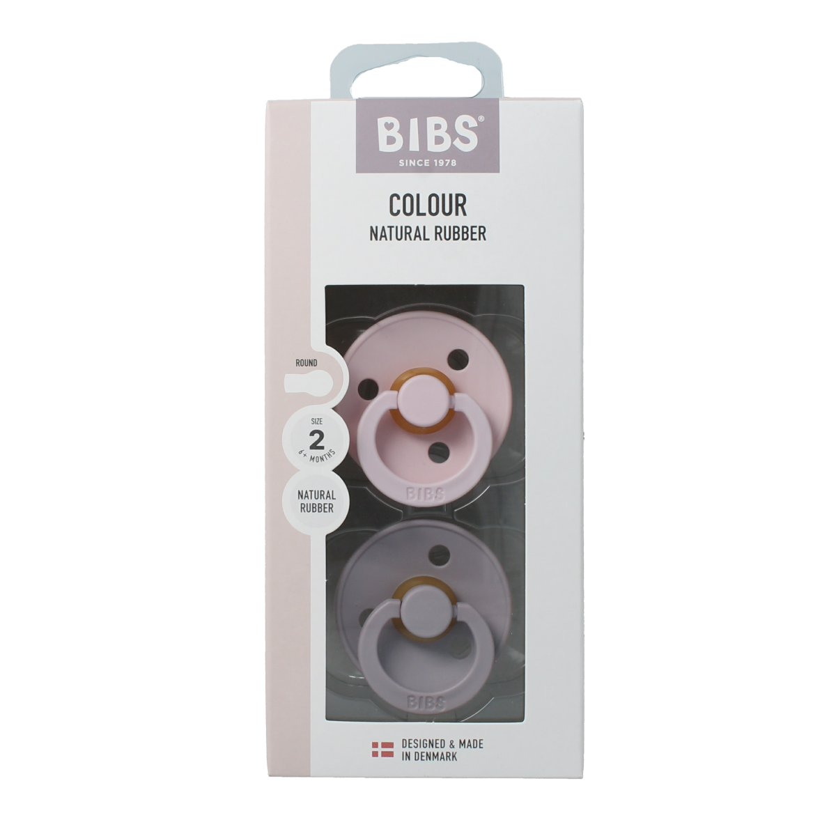 Bibs Fopspeen maat 2 blossom dusky lilac natural rubber 2 Stuks