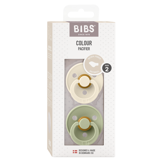 Bibs Fopspeen anatomical maat 2 ivory/sage 2 Stuks