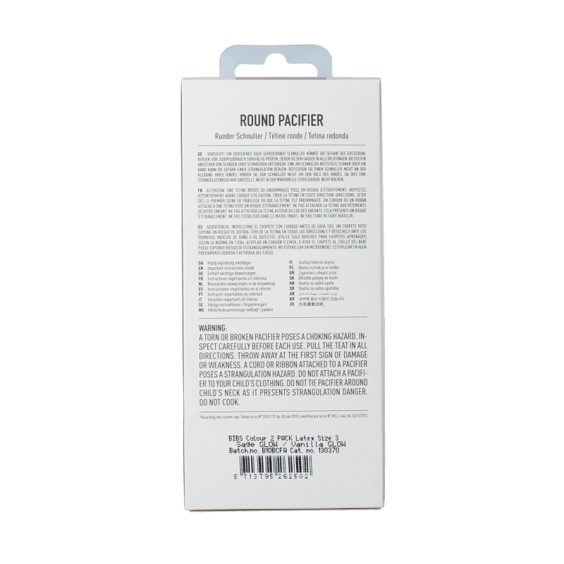 Bibs Fopspeen maat 3 sage vanilla night 2 Stuks