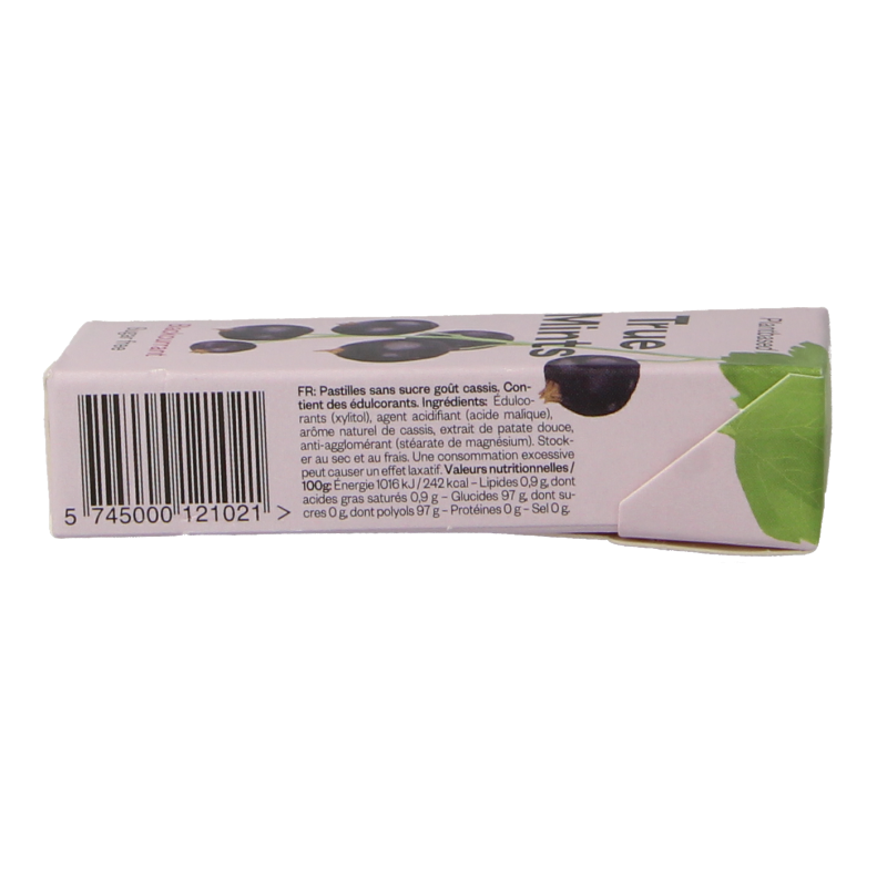 True Mints Blackcurrant suikervrij 13 Gram
