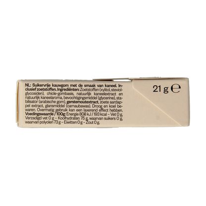True Gum Cinnamon suikervrij 21.00 Gram