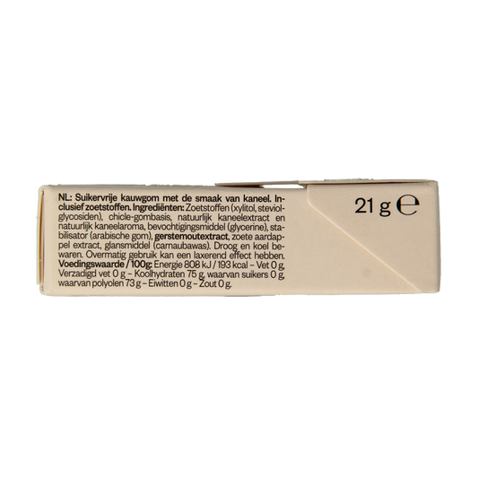 True Gum Cinnamon suikervrij 21 Gram