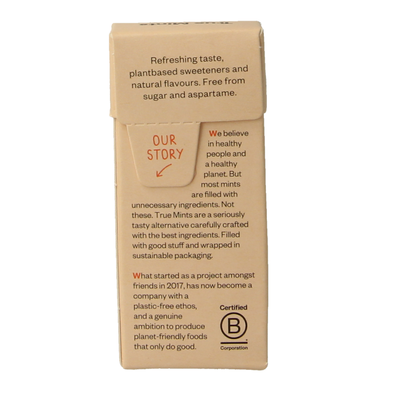 True Mints Peach suikervrij 13 Gram