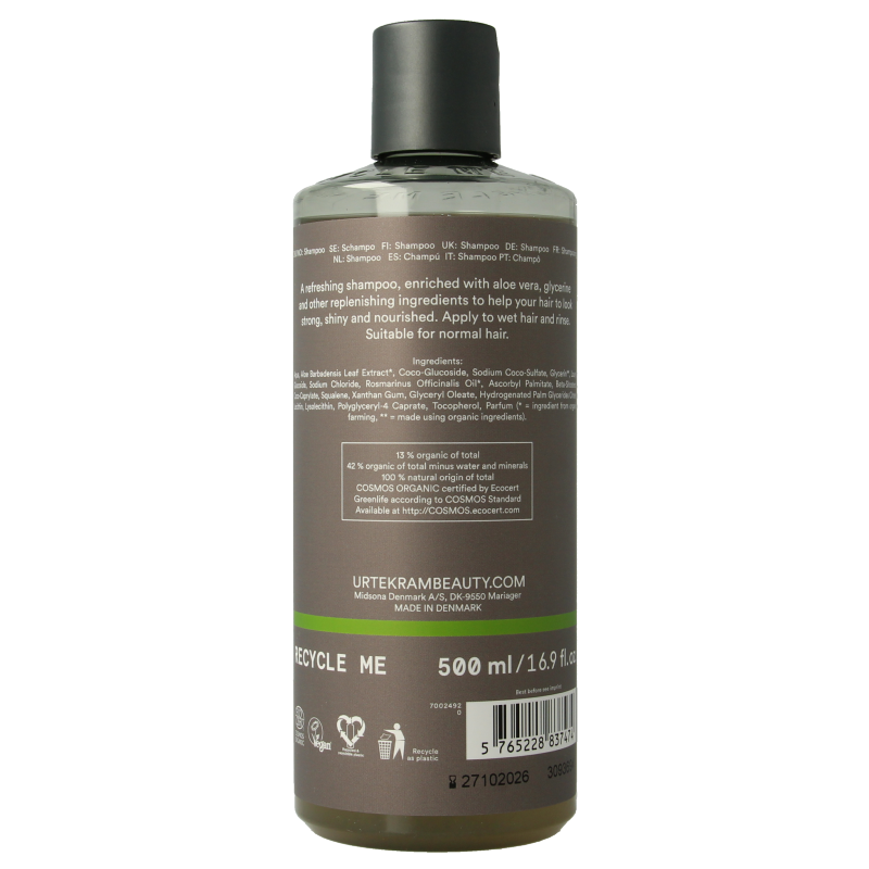 Urtekram Shampoo rozemarijn 500 Milliliter
