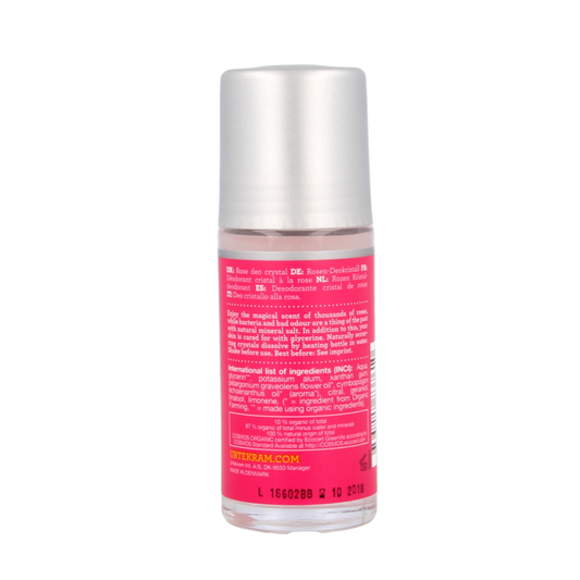 Urtekram Deodorant crystal roll on rozen 50 Milliliter
