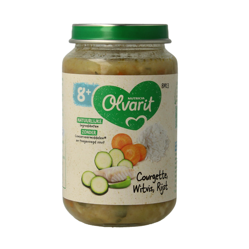 Olvarit Courgette witvis rijst 8M13 200 Gram