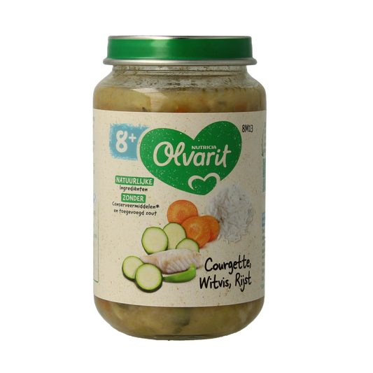 Olvarit Courgette witvis rijst 8M13 200 Gram
