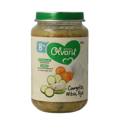 Olvarit Courgette witvis rijst 8M13 200.00 Gram
