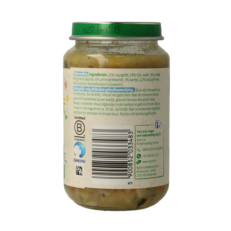 Olvarit Courgette witvis rijst 8M13 200 Gram