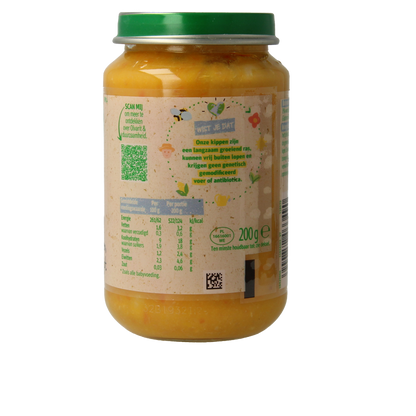 Olvarit Pompoen kip rijst 8M14 200.00 Gram