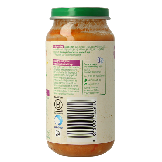 Olvarit Pasta tomaat ham 18M03 250 Gram