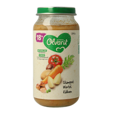 Olvarit Stamppot wortel kalkoen 18M04 250.00 Gram