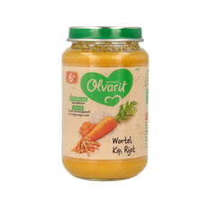 Olvarit Wortel kip rijst 6M03 200.00 Gram