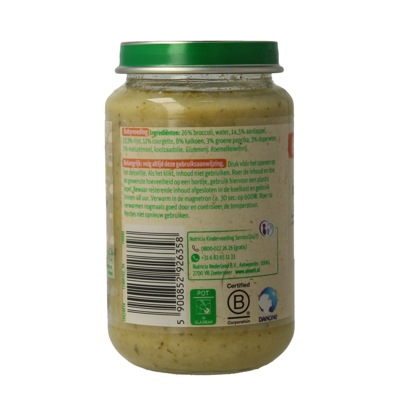 Olvarit Broccoli kalkoen rijst 6M00 200 Gram