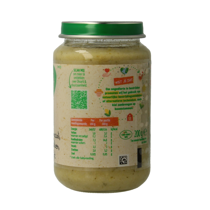 Olvarit Broccoli kalkoen rijst 6M00 200 Gram