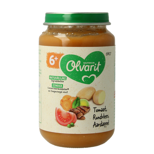 Olvarit Tomaat rundvlees aardappel wortel 200 Gram