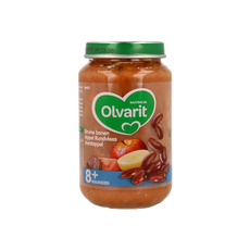 Olvarit Bruine bonen appel rundvlees aardappel 8M00 200 Gram