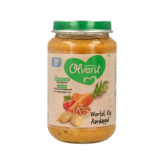 Olvarit Wortel kip aardappel 8M01 200 Gram