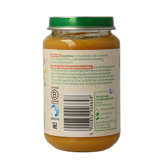 Olvarit Pompoen kip aardappel 6M09 200 Gram