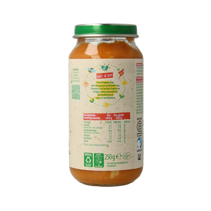 Olvarit Pompoen kip pasta 12M06 250.00 Gram