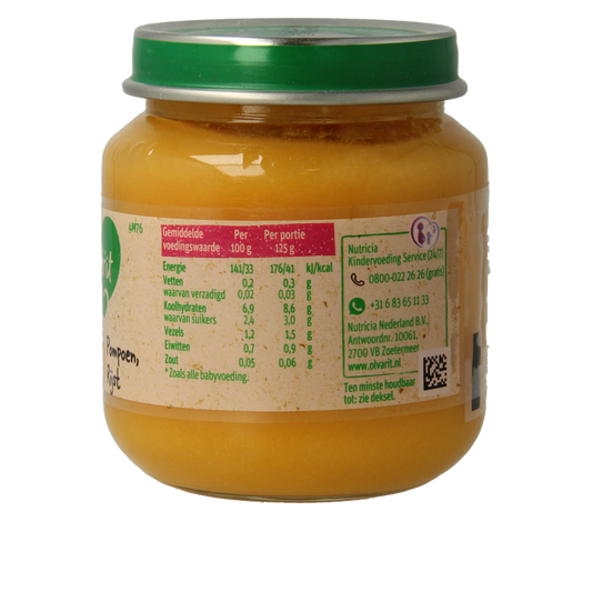 Olvarit Pompoen rijst 4M76 125 Gram