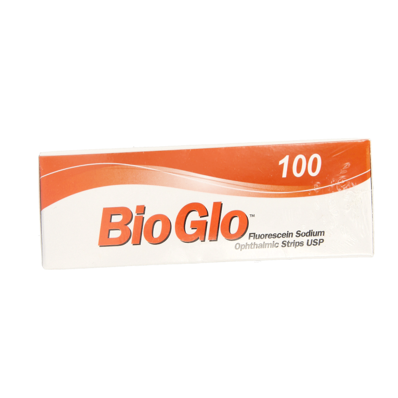Bausch & Lomb Bio glo fluorescine strips 100 Stuks