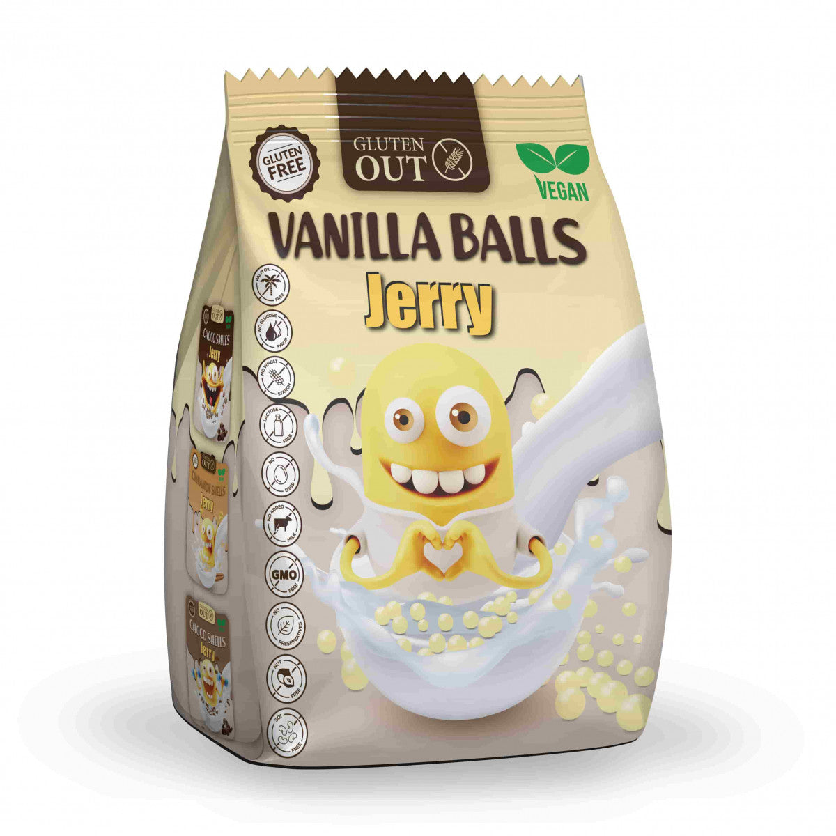 Gluten Out Jerry vanille balls glutenvrij 375 Gram