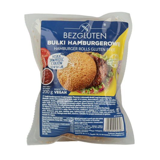 Bezgluten Hamburgerbroodjes glutenvrij  200 Gram