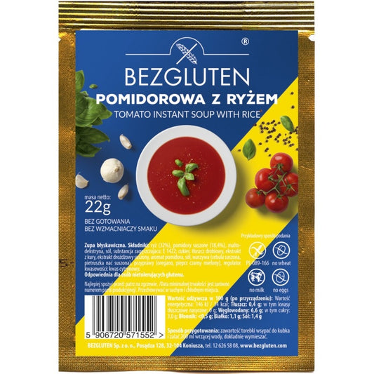 Bezgluten Tomatensoep glutenvrij 22.00 Gram
