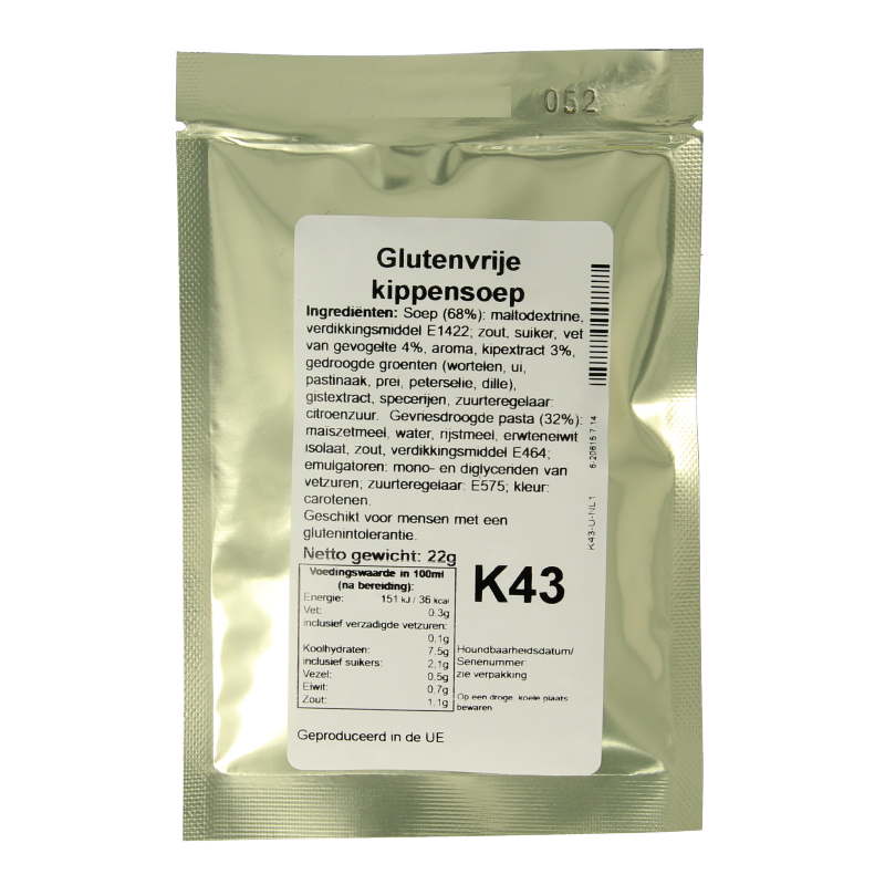 Bezgluten Kippensoep glutenvrij 22 Gram