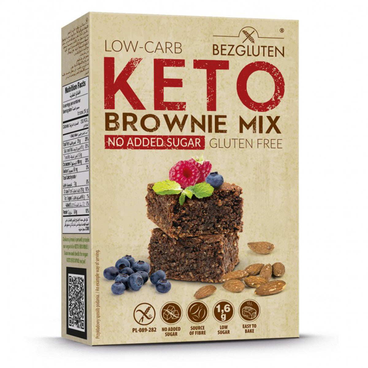 Bezgluten Keto brownie mix glutenvrij 150 Gram