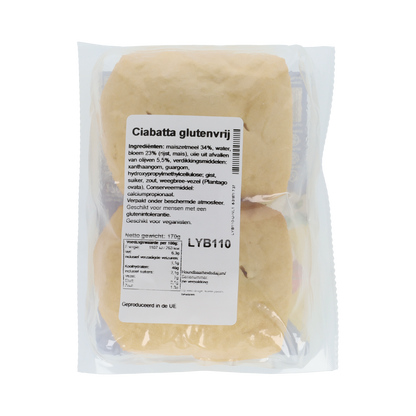 Bezgluten Ciabatta glutenvrij 170.00 Gram