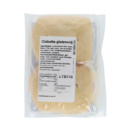 Bezgluten Ciabatta glutenvrij 170.00 Gram